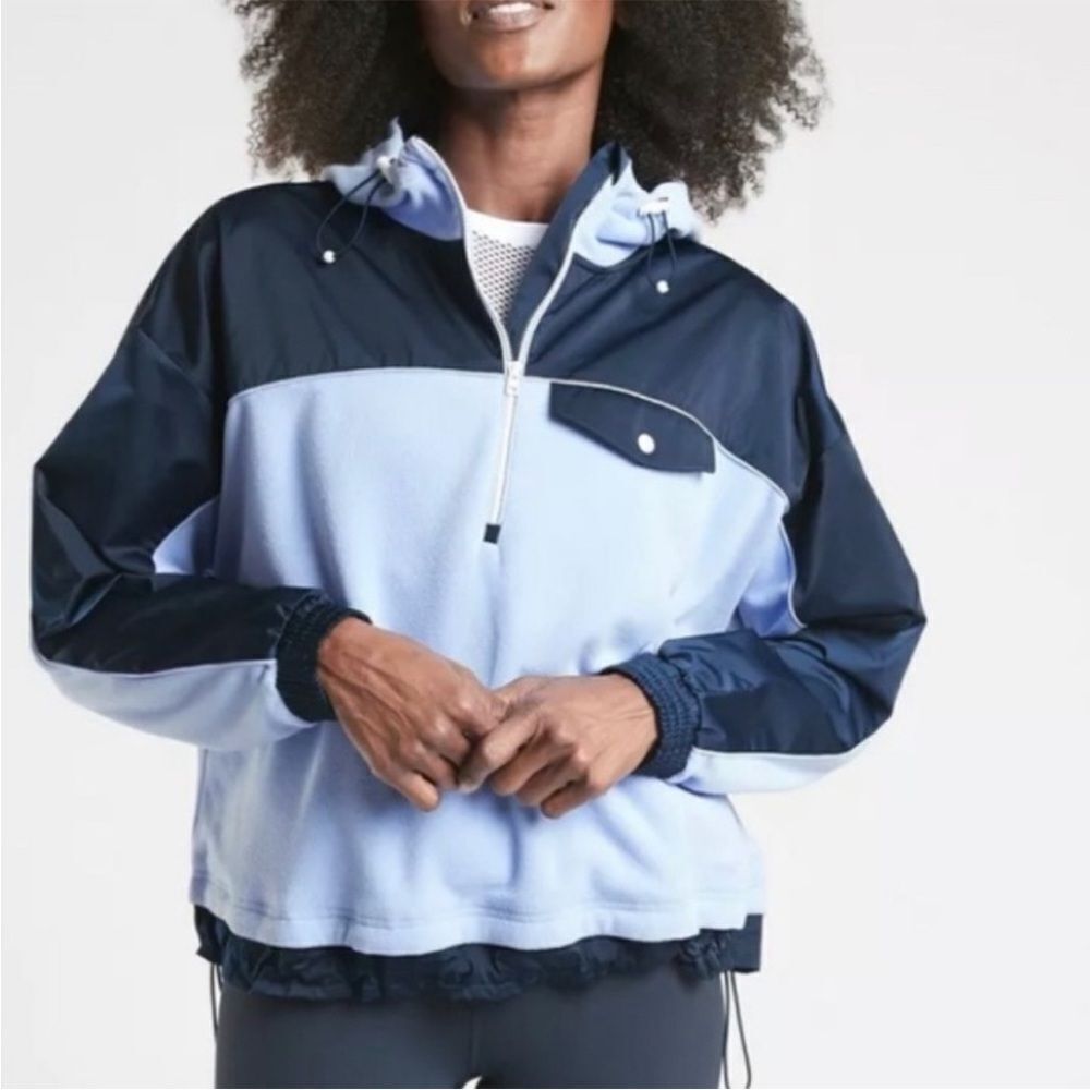 ATHLETA ZION MICROFLEECE ZIP UP LARGE JACKET/COAT/HOODIE